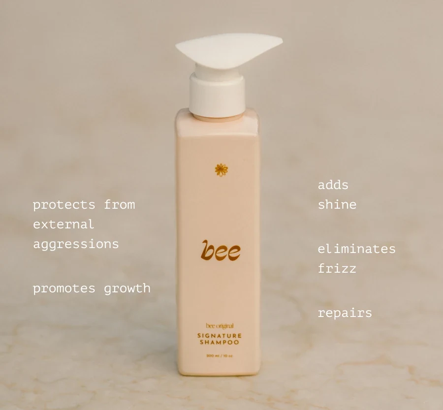 Bee Hair listing image: the signature shampoo and what it does